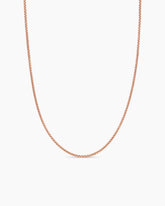 Box Chain Necklace in 18K Rose Gold, 1.7mm